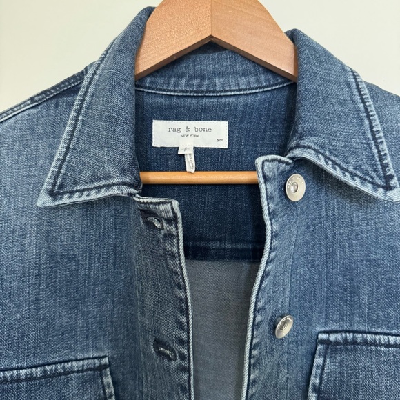Rag & Bone Jayde Crop Denim Shirt Jacket - Picture 4 of 4
